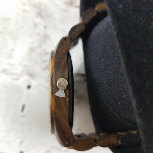 Buckeye Wood Watch White Rooster Groom Father Gift Minimalist Neutral Preppy New - Picture 6 of 8